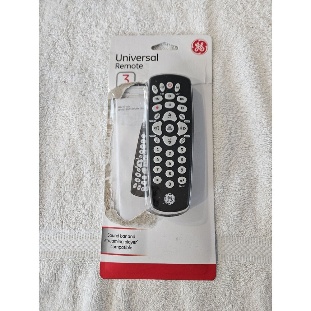 GE 3-Device Universal  Remote Control 34456 Sound Bar And Streaming Compatible‎